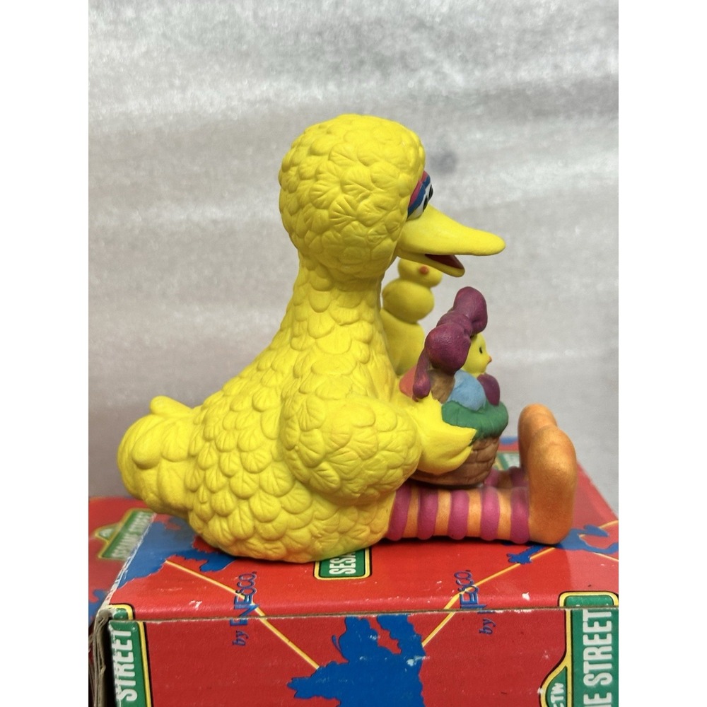 Vintage Sesame Street Big Bird Licensed Enesco 1993 Set Of 2 In Original Box - Picture 5 of 12